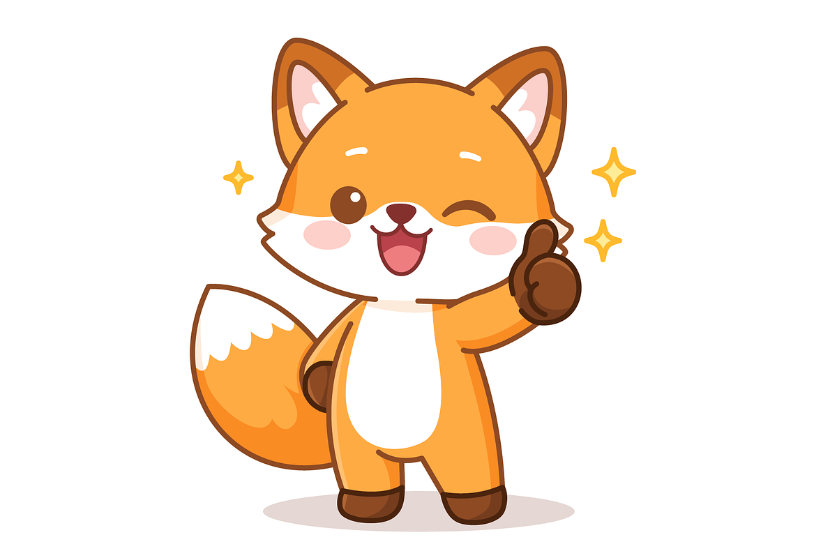 Cartoon-Fox-Thumbs-Up, an Animal Illustration by Artpon Illustration (Photo 1 of 3)