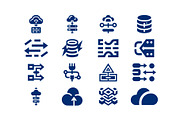 Tech Cloud Data Server Icons Bundle, a Solid Icon by Vectorium Studio (Thumbnail 13 of 24)