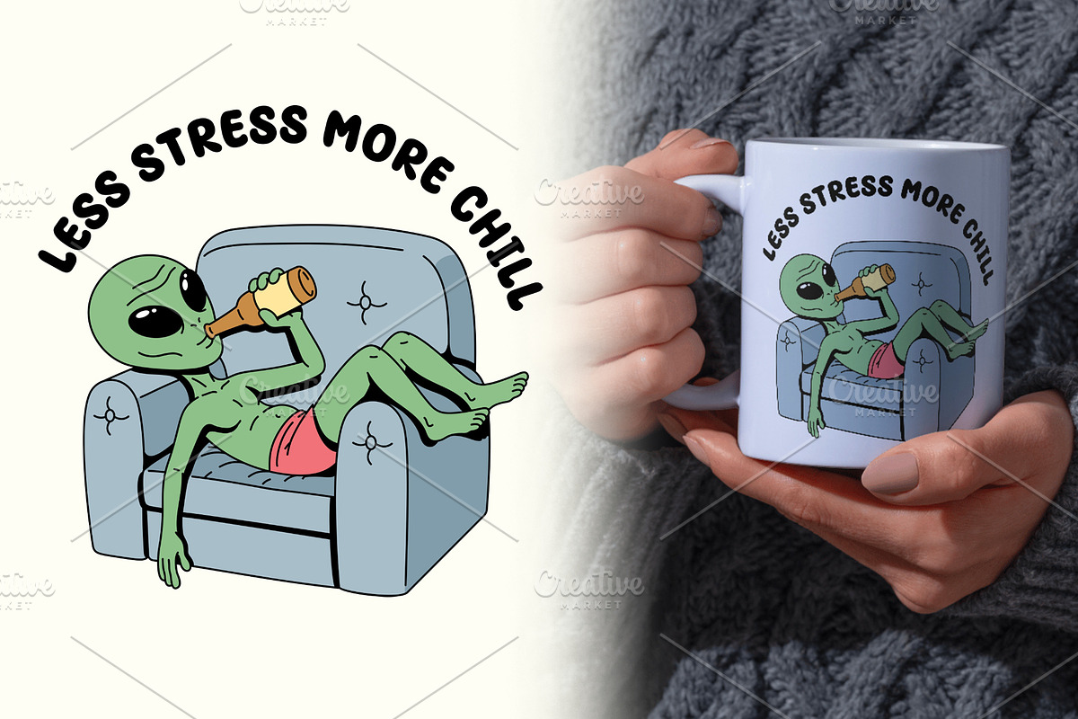 Alien: 5 illustrations stay relaxed, a Person Illustration by gunaonedesign (Photo 5 of 10)