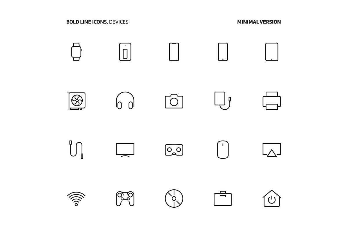 Bold Line Icons, an Outline Icon by Howcolour (Photo 119 of 151)