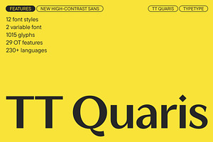 TT Quaris, a Serif Font by TypeType