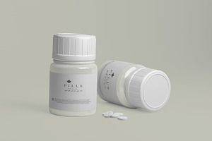 Bottle Pills Mockup