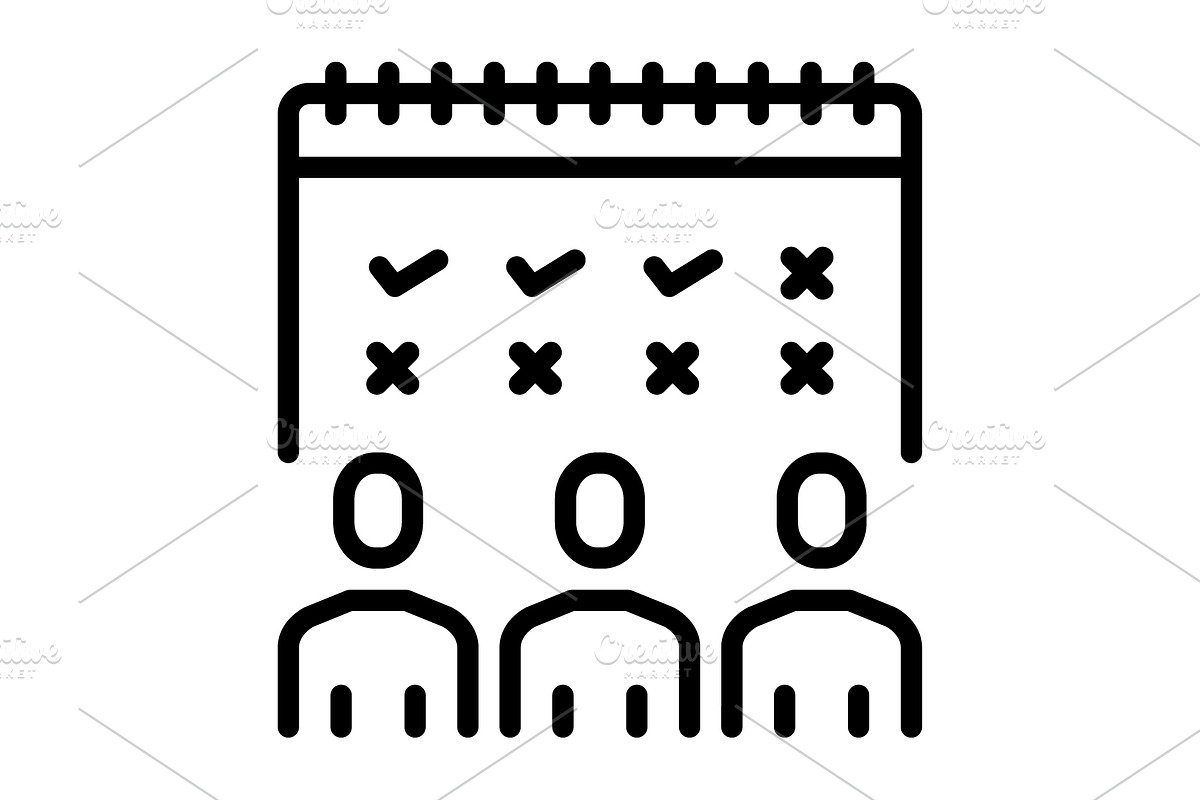 Attended presence black icon, an Outline Icon by Creative priyanka