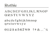 Ruthie: Art Nouveau Display Type, a Font by Rachel Ortiz (Thumbnail 8 of 8)