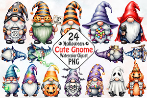 Halloween Cute Gnome Sublimation, an Illustration by RobertsArt