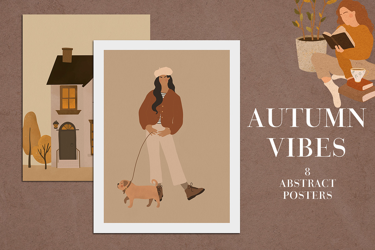 8 Autumn Vibes Abstract Posters, a Decorative Illustration by Miracles Everywhere (Photo 1 of 6)