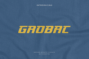 Grobac - Modern Sport Typeface, a Serif Font by Letterna