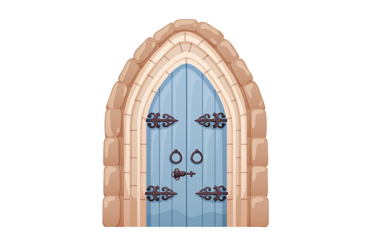 Old medieval castle doors set, an Object Illustration by Good Studio (Photo 10 of 13)