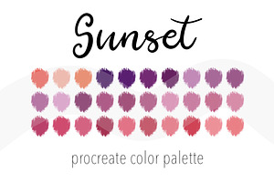 Sunset Color Palette For Procreate