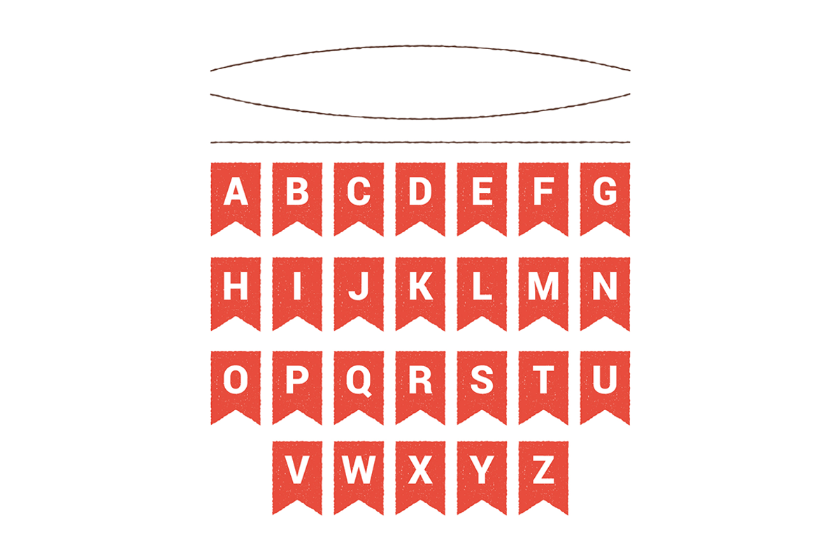 Vector alphabet on flags