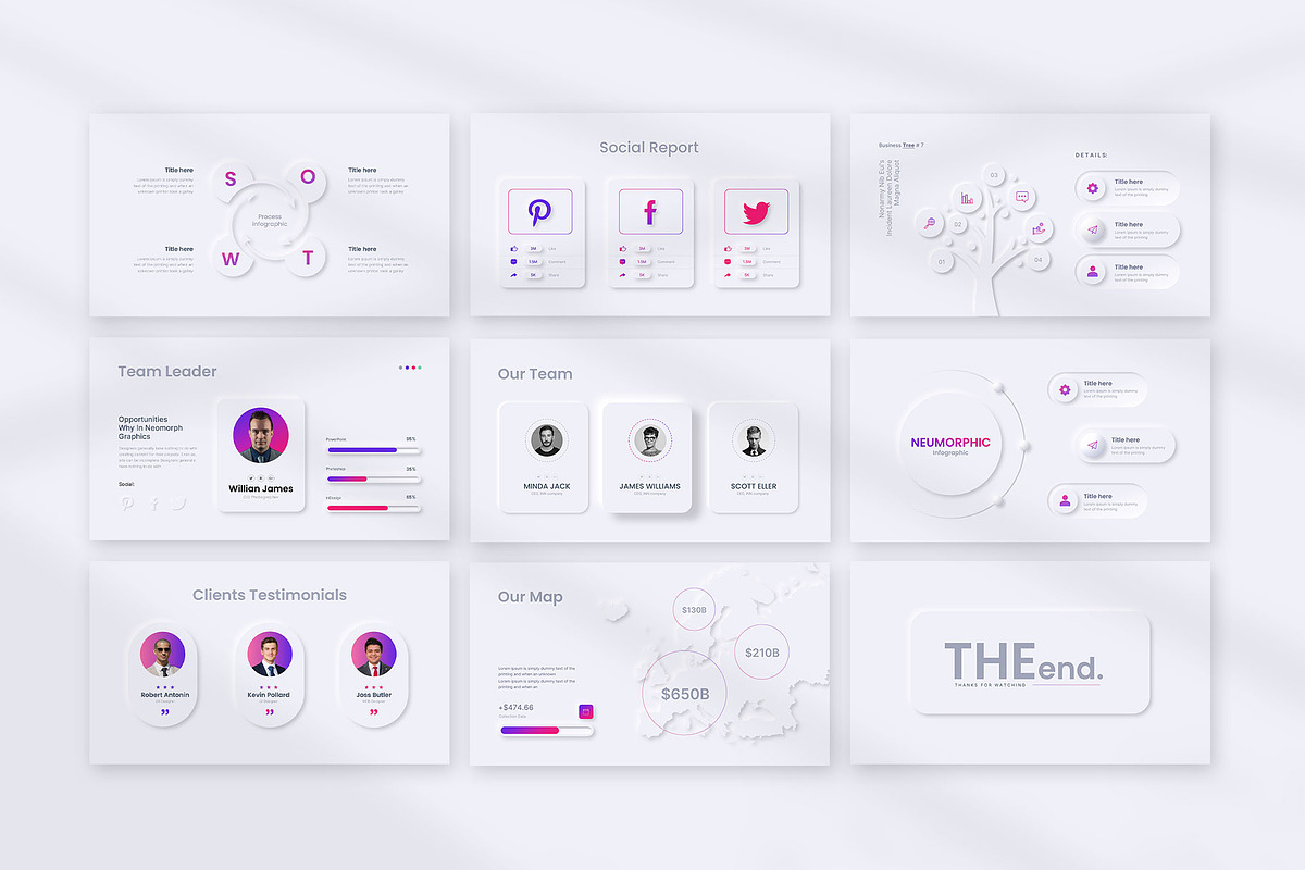 Neomorphic Presentation Template, a Presentation Template by KreateTribe (Photo 5 of 5)