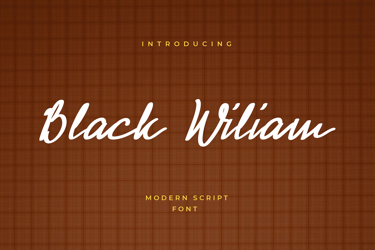 Black William Signature Font, a Script Font by UICreative (Photo 1 of 5)