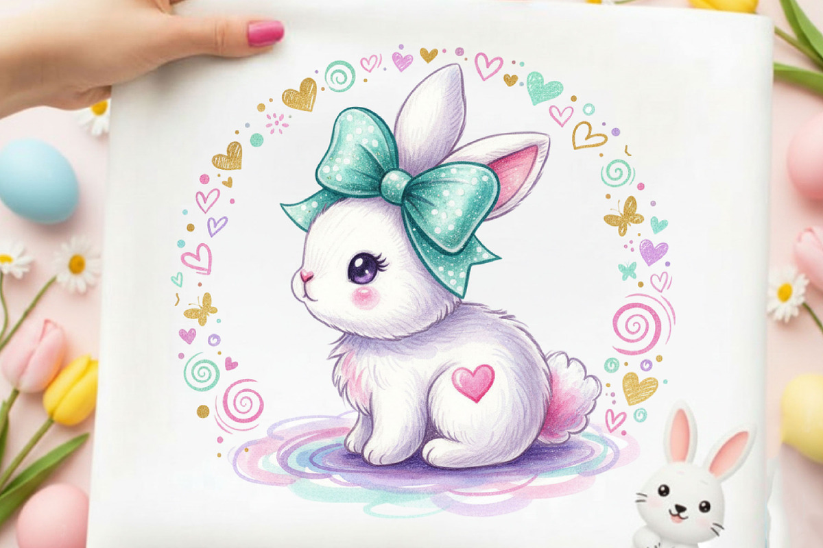 Pink Hand Drawn Coquette Bunny Png, an Illustration by Designking (Photo 2 of 5)
