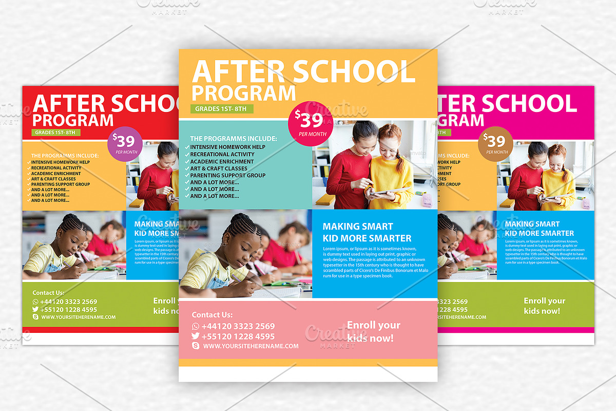 Kids School Flyer Template, a Flyer Template by KnightWipers