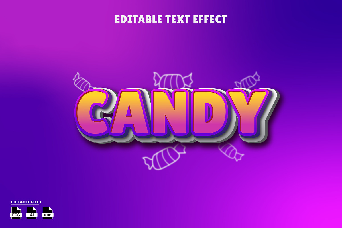 candy Editable text effect, an Object Graphic by LOGTURNAL