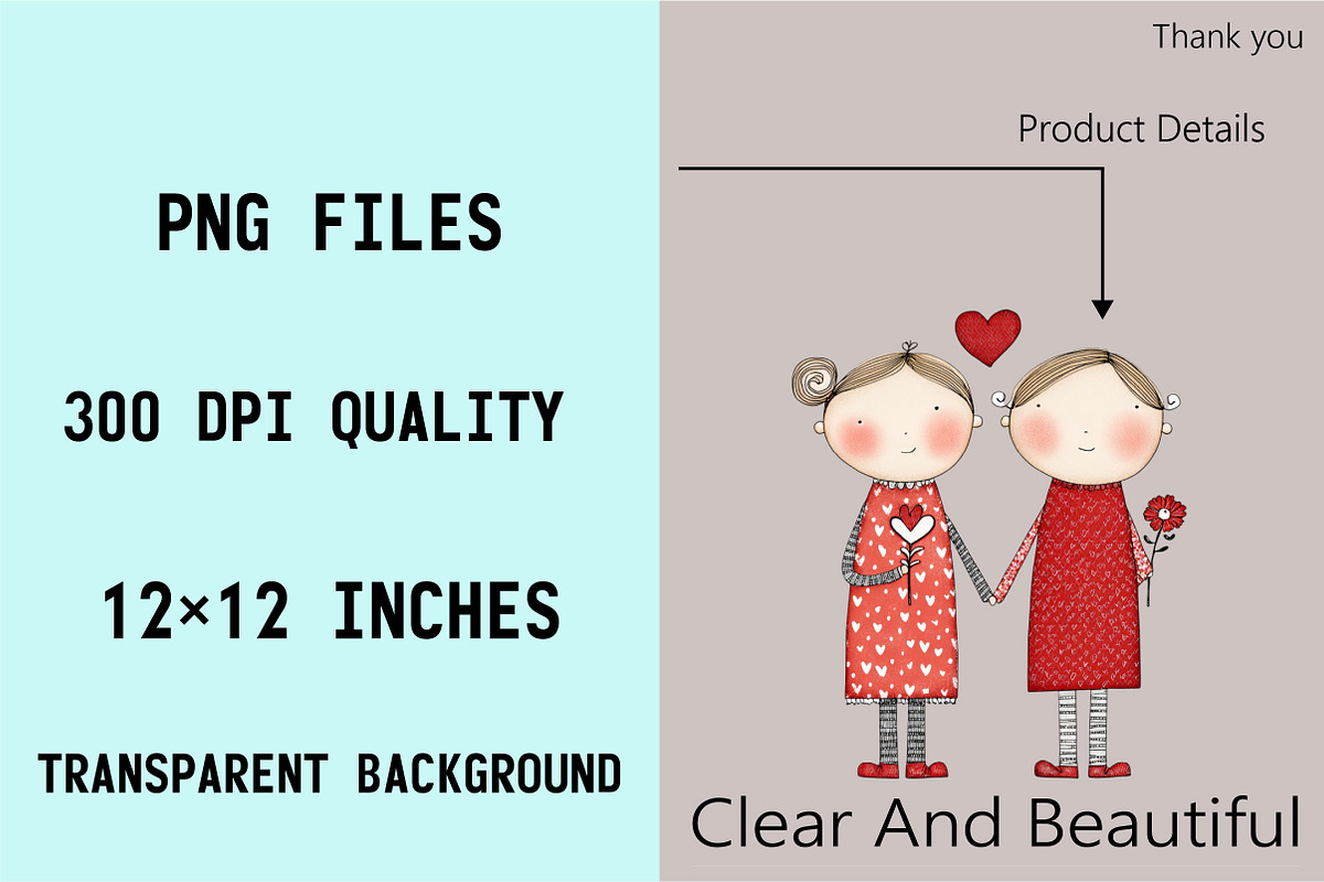 Watercolor-valentine Couple Clipart, an Illustration by SVGArt (Photo 3 of 8)