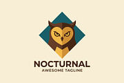 Nocturnal Mascot Cartoon Logo, an Animal Illustration by Cekal_std (Thumbnail 1 of 2)