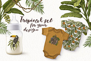 Tropical jungle animals, plants set, an Animal Illustration by Alamella (Thumbnail 6 of 8)
