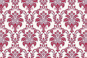 Damask Ikat, Vector Seamless Pattern