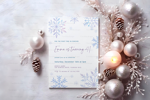 Holiday 5x7 Card Mockup, Christmas