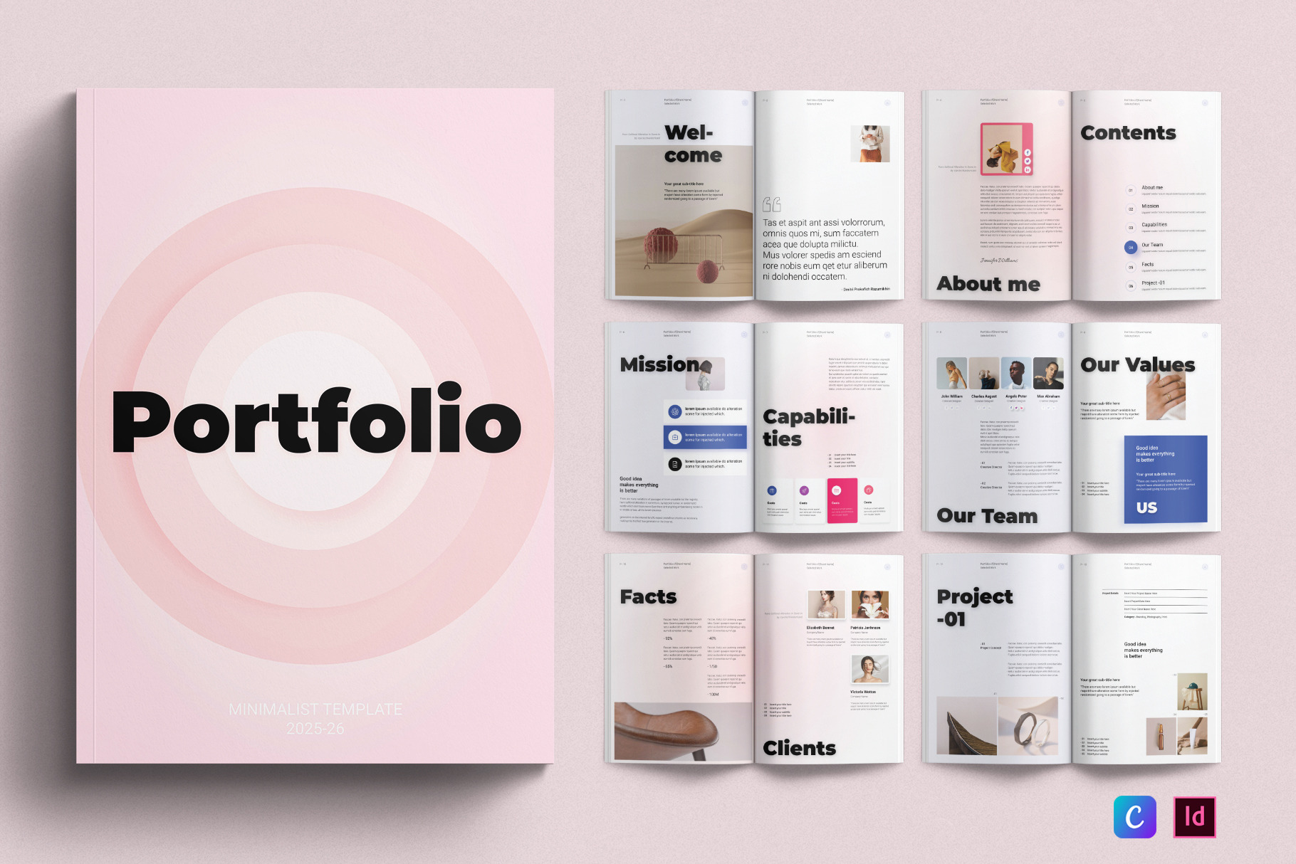 Portfolio Layout Design Template, a Brochure Template by E-Type