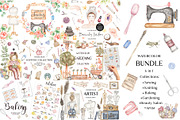 Watercolor Craft Bundle 6 in 1, an Education Illustration by MayaNavits (Thumbnail 1 of 22)