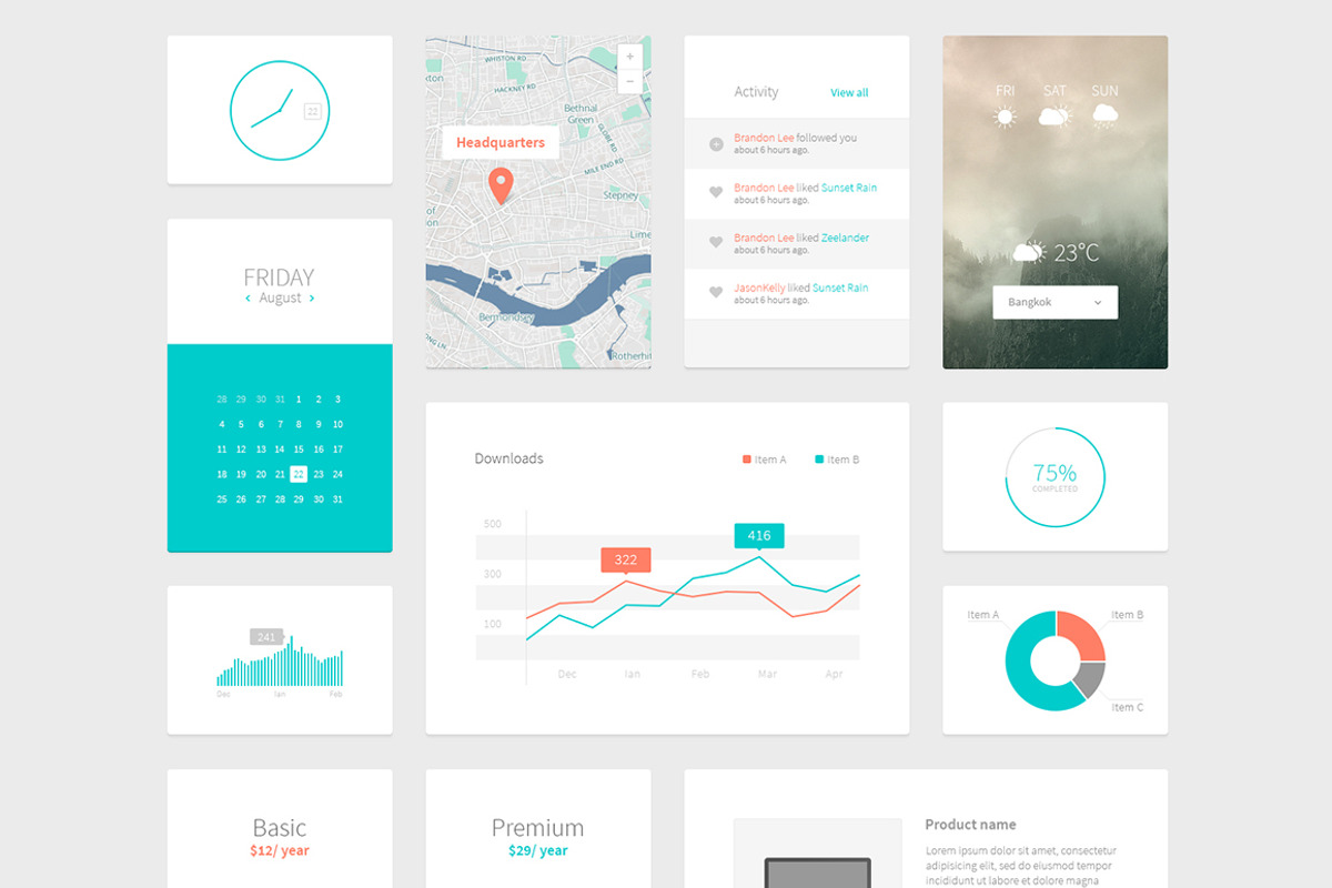 Alpha UI Kit, an UI Kit Template by Victor Barac (Photo 2 of 4)