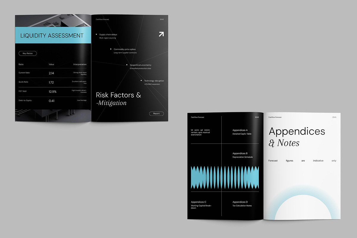 Modern Geometric Cashflow Forecast, a Brochure Template by fakhroo (Photo 13 of 13)