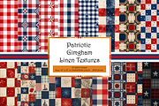 Patriotic Gingham Linen Textures, a Pattern Graphic by Printable Design Store (Thumbnail 1 of 4)