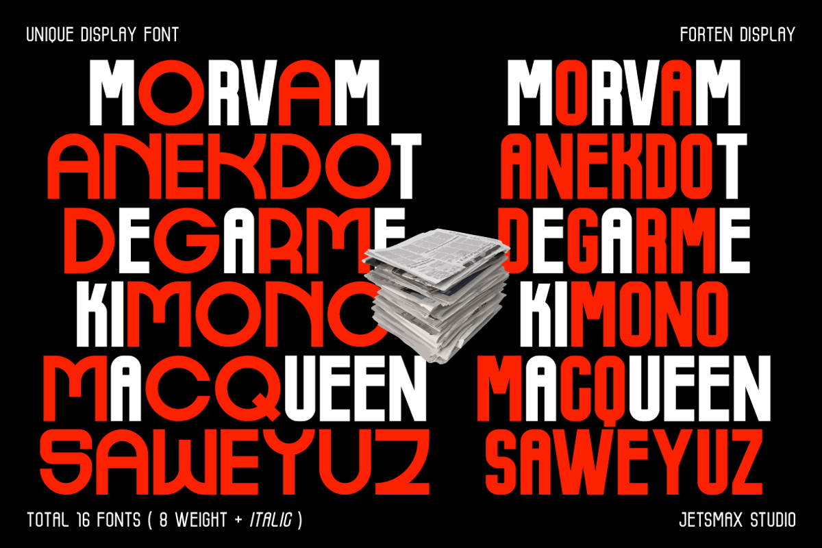 Forten Display, a Sans Serif Font by Jetsmax® Studio (Photo 6 of 10)