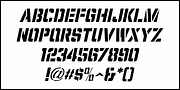 Utility Stencil JNL, a Font by Jeff Levine Fonts (Thumbnail 5 of 5)