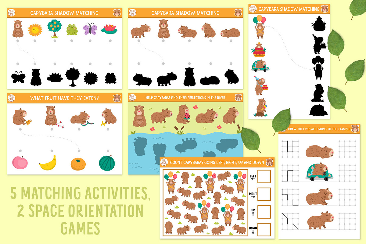 Capybara games and activities, an Education Illustration by Lexi Claus (Photo 4 of 16)