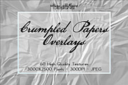 Crumpled Papers Overlays, a Texture Graphic by MarieMcKennaDesigns (Thumbnail 1 of 4)