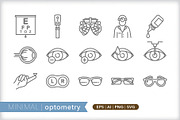 Minimal optometry icons, an Outline Icon by Picture Window (Thumbnail 1 of 5)