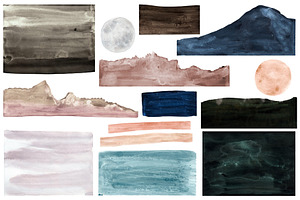 Abstract Watercolor Landscape Prints