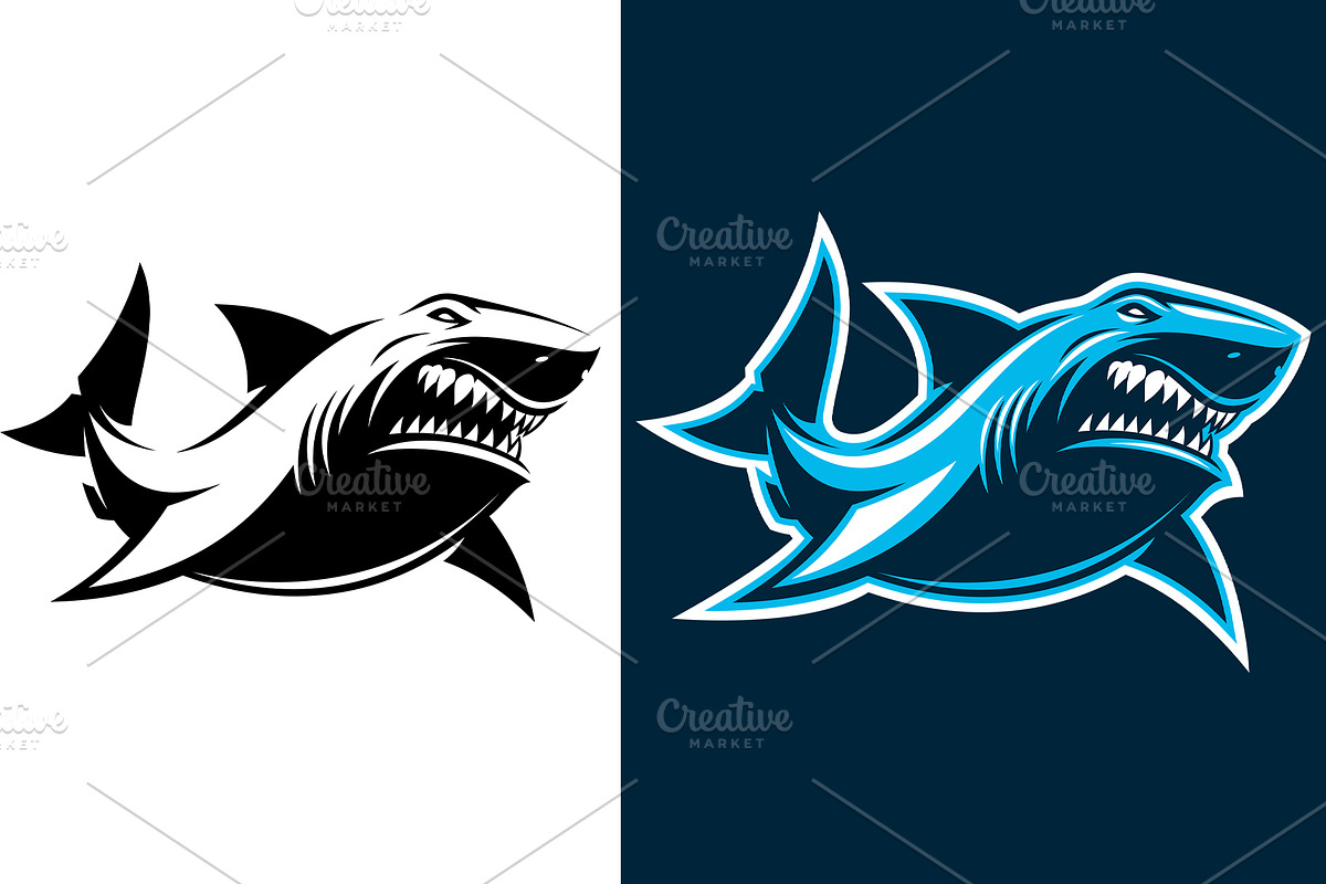 Great white ferocious shark, an Animal Illustration by Mark2000