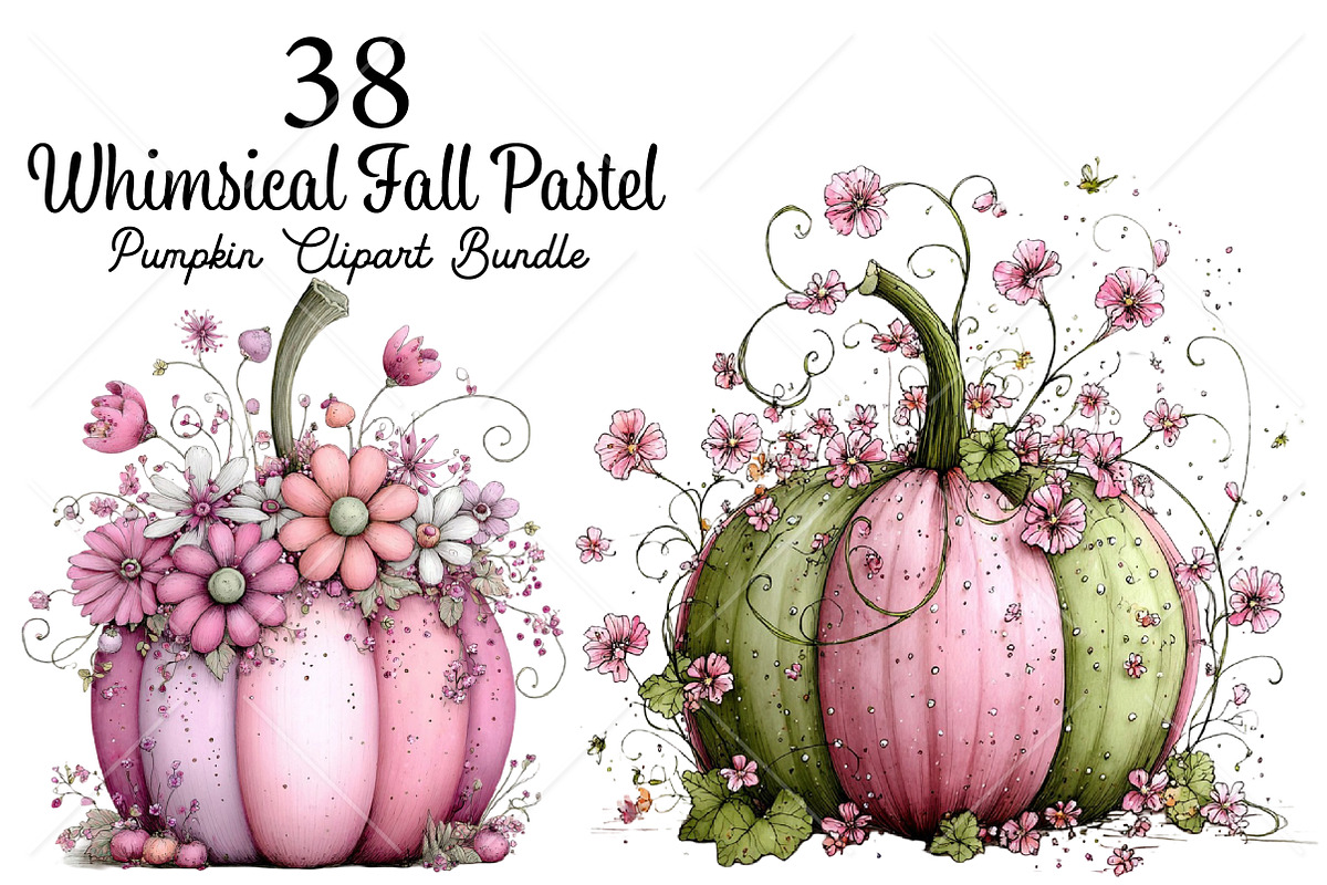 Whimsical Fall Pastel Pumpkin PNG, a Seasonal Illustration by Canvas Craft (Photo 1 of 10)