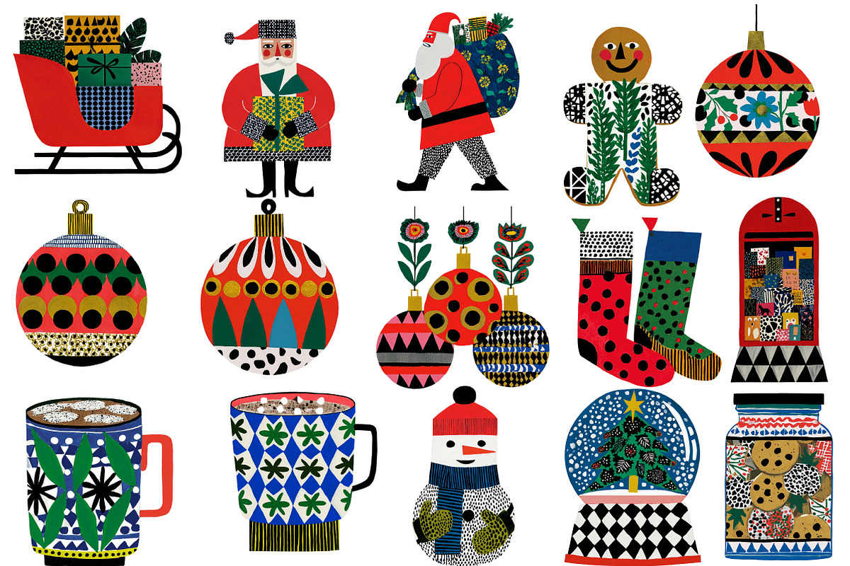 Watercolor Christmas Clipart, an Illustration by Designworld (Photo 2 of 5)