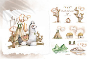 Alpaca Cute WildLife Watercolor Set, an Animal Illustration by Ann Art Houze (Thumbnail 4 of 12)