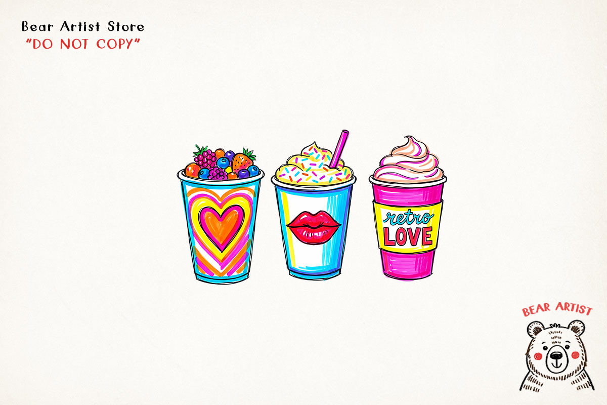 Valentine Love & Coffee Illustration, an Illustration by GlitterCraft (Photo 37 of 41)
