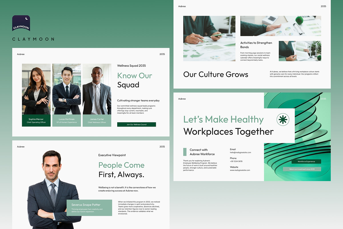 Aubree – Employee Wellbeing Program, a Presentation Template by Claymoon Lab (Photo 7 of 7)