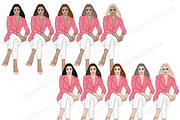 Boss Babe Clipart Bundle, a Person Illustration by GlamArtZhanna (Thumbnail 3 of 7)