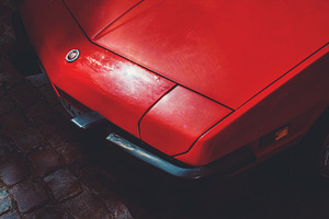 Red vintage fiat stock photo containing fiat and car