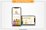 iPhone X Psd Mockup, an iPhone Mockup by Plus Media (Thumbnail 2 of 5)