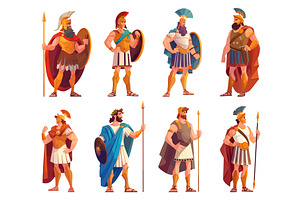Ancient Greek wars set. Spartan, an Object Illustration by Stock-Smart-Start