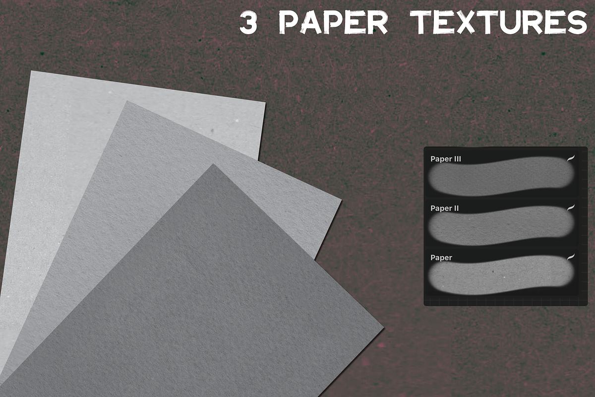 Paper Texture Brush Procreate Add On, a Brush Add-On by InkCloudDesign (Photo 6 of 8)