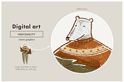 Christmas Bear Postcards & Gift Tags, an Animal Illustration by Yeticrab (Thumbnail 8 of 11)