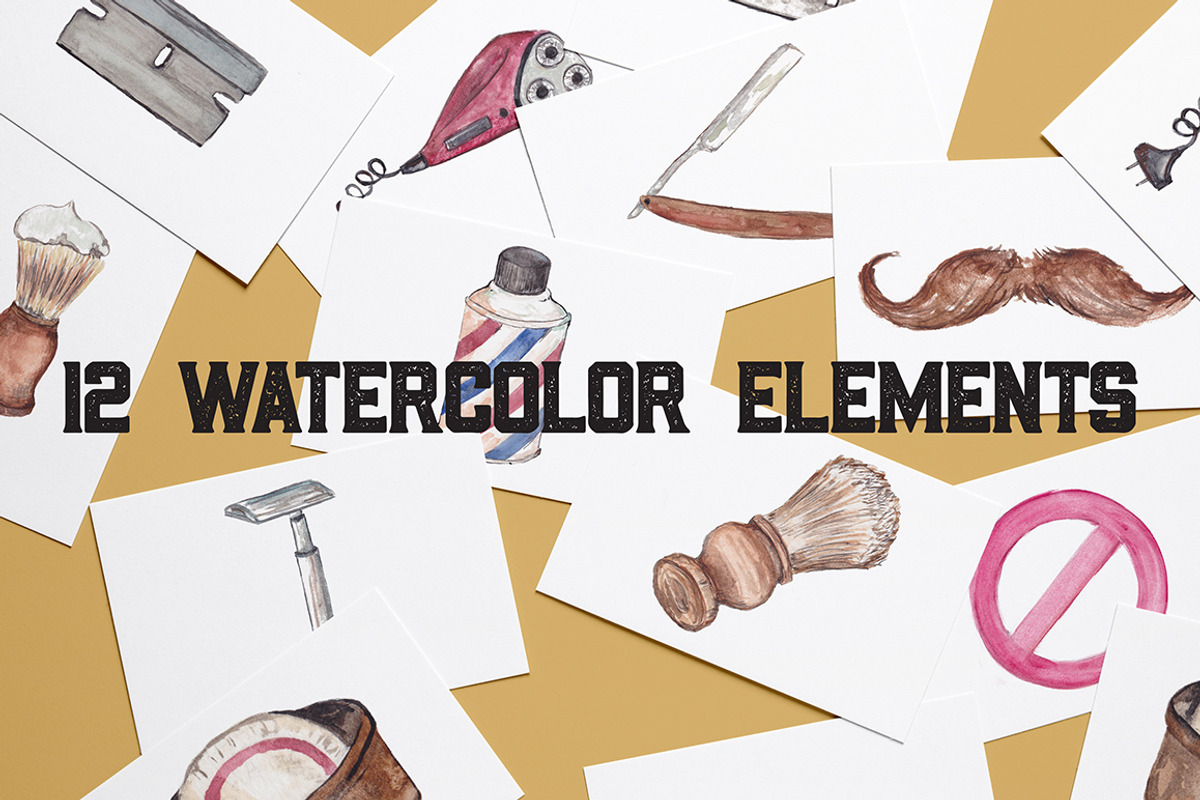 Movember Elements & Patterns, an Illustration by Rawberry Strubarb Ink. (Photo 3 of 4)
