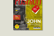 Men Fashion Magazine Cover Template, a Magazine Template by MightyDesign (Thumbnail 5 of 8)