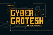 Cyber Grotesk. Font family, a Sans Serif Font by Olga Ryzychenko (Thumbnail 1 of 5)